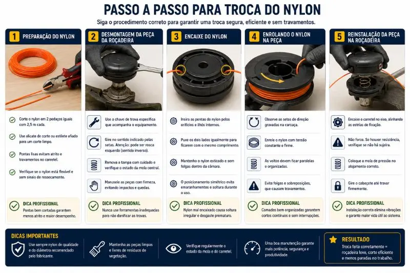 Passo a Passo para Troca do Nylon